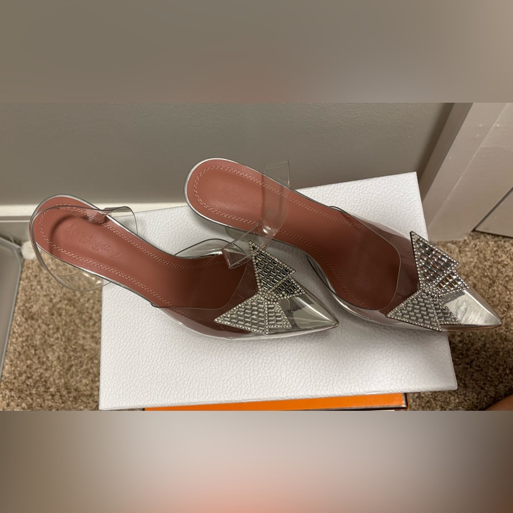 Chic Clear/Silver Women's Heels